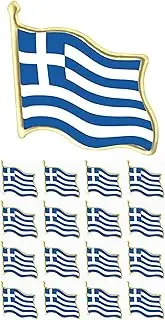 [CINFAC] Greece Flag lapel pin Greek flag pin for suit jacket