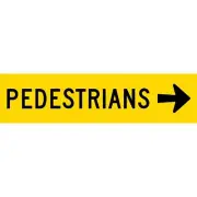 Pedestrians Corflute Sign - Right