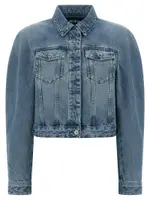 [Jacquemus] Jacquemus-La Veste De-Nimes Ovalo Puffer Jackets Celeste-Donna 34FR