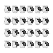 24PK The Styled Room Cleo Milk Glass Jar Container Assort Black/Gold/White 100ml