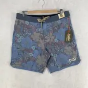 Howler Bros Boardshorts Men's 34 Blue Floral Flower 7" Swim NEW 2025 Style