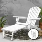 Garden Beach Adirondack Chair Built In Slide Out Ottoman High Back Portable