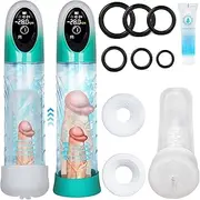 ZEZELIFE Penis Vacuum Pump, 13 Smart Training Modes 3 in 1 Waterproof Automatic Suction Electric Male Masturbators, Penis Extension Water Pump with Lubricant, Vagina Simulation Vibrator for Men, Suitable for Shower and Bath, Male Sex Toys