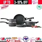 5 Piece Cookware Set Non-stick Frypan Casserole Saucepan Pot Fry Pan Cooking Lid