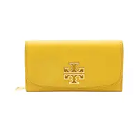 在飛比找iOPEN Mall優惠-【TORY BURCH】雙T LOGO皮革翻蓋長夾-黃