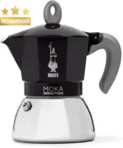 Mokka Induction Coffee Machine 4-Cup Capacity, Black Espresso Maker