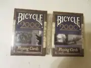 (2) Bicycle Millenium Year 2000 Playing Cards Sealed-1999