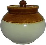 [Qimacplus] Ceramic Handi Pickle Jar | Multipurpose Food Storage Jar | 500 ML Set of 1