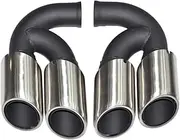 Compatible For Porsche Cayenne Tailtip 2011-2014 958 Exhaust Tip Upgrade GTS Muffler Tip Nozzle 304 Stainless Steel Exhaust Head(Short 1)