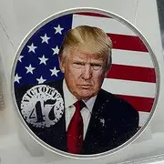 1 oz 2025 silver colorized Trump Round Victory 47 president