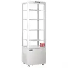 Curved Door Display Fridge White 235L Polar Drinks Cool Chill Cafe Cake Takeaway