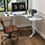 Luxsuite L Shaped Electric Standing Desk Sit Stand Up Table Desktop Desk Moto...