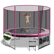 OZ Trampolines Summit Round 10 Ft. Above Ground Trampoline - Pink