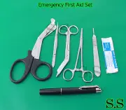 6 PCS EMERGENCY FIRST AID RESPONSE KIT WITH 5 SCALPEL HANDLE BLADE #12