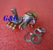 10pcs 500K Ohm B500K Knurled Shaft Linear Rotary Taper Potentiometer