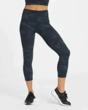 SPANX Look At Me Know Seamless Cropped Leggings Black Camo Size 1X