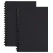 LABUK 2 Pack A5 Unlined Notebooks 100 Pages Spiral Notebook Blank Sketchbook Pad