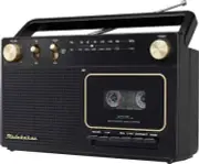 Portable Retro Home Audio Stereo AM/FM Radio & Cassette Player/Recorder with Aux