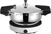 Pressure Cooker Stainless Steel | 2 Liter Induction Stoves Home Cooker | Fast Cooking Pressure Canner Cookware, Stainless Steel Kitchen Pressure Cooker For Household Restaurant