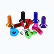10pcs/lot Aluminum Allen Head Screw DIN7991 M3 M4 M5*6/8/10/12/16/20/25 Colourful Flat Hex Socket Countersunk Head Screw Bolts (Color : Deep Blue, Size : M5X16)