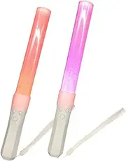 Totority 2pcs Led Glow Sticks Light Up Wand with Colors Glowing Sticks for Concerts Parties Festivals and Music Events Cheering Glow Wand for Fans