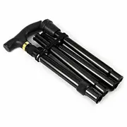 Adjustable Folding Walking Stick Retractable Metal Cane for Hiking and Travel