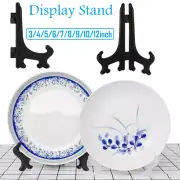 3-12inch Black Plastic Easels Plate Display Stands Picture Frame Stand Holder