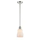 Innovations 391 Ellery 1 Light Pendant, Polished Nickel/White - 516-1S-PN-G391
