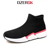 在飛比找蝦皮商城精選優惠-Ozersk 新款時尚男鞋襪鞋運動鞋黑色運動鞋輕便透氣潮流休