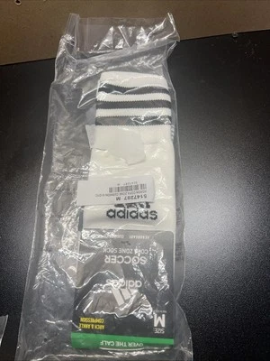 Adidas Soccer Copa Zone Cushion Climalite Socks White/Black/Gray Size M (Y431)