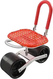 Workshop Stool Mechanic's Seat Garden Cart Rolling Stool with Wheels, Stable Workseat Sturdy Cart Adjustable Seat Height and Direction