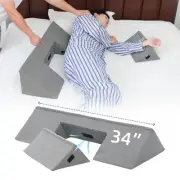 34" Wedge Pillow for Side Sleeping,Training for Side Sleeping with Detachable...