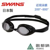 在飛比找蝦皮商城優惠-SWANS 全矽膠抗UV防霧近視矽膠泳鏡 FO-02 OP黑