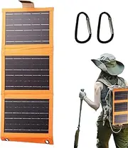 Solar Panel,Multi-Layer Foldable Solar Panel - Foldable Small Thin Battery Charger for Space-Saving Energy Solution Outdoor Home Security Use