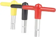 VINTORKY 3pcs Drum Keys Metal Tuning Tools with Protection Sleeve Drum Key Tuners for Beginners and Percussionists Remove Accessory present for Drummers