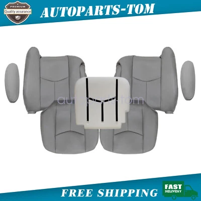 7x For 2003-2006 Cadillac Escalade ESV Front Seat Covers & Driver Foam Cushion
