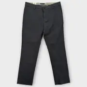 Dockers Pants Mens 34x30 Signature Khaki Slim Fit Lux Cotton Stretch Gray NEW