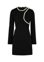 Jonathan Simkhai Katharine Embellished Cut-out Mini Dress - Black - 12 12