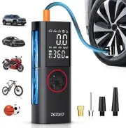 Tire Inflator Portable Air Compressor with Digital Pressure Gauge, Rechargeab...