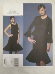 Vogue 1269 Chado Ralph Rucci American Designer Jacket Dress Belt Pattern Sz 6-12