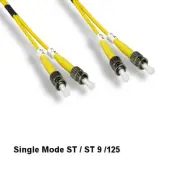 Kentek 1 Meter Single-Mode Fiber Optic Patch Cable ST/ST 9/125 Duplex UPC/UPC