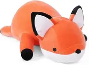 24" Weighted Stuffed Animals, 4.2lb Cute Weighted Elephant Plush Toy Throw Pillows Giant Cuddle Plushies Dolls (Fox)