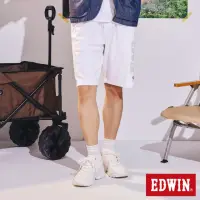 在飛比找momo購物網優惠-【EDWIN】男裝 復古運動短褲(米白色)