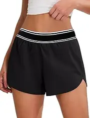 [BMJL] Women's High Waisted Running Shorts Quick Dry Lined Athletic Workout Shorts with Zipper Pocket