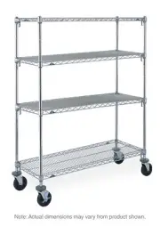 Metro Super Adjustable Super Erecta A336BC 4-Shelf Industrial Wire Shelving Ste