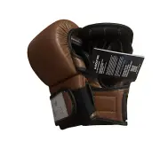 B & B Brown Hybrid Boxing Gloves, Boxing And Barbells Leather