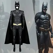 Superhero Bat Man Mask Bodysuits Onesie Costume Movie TV Theme Costumes Movie Cosplay for Men's Adults' Halloween Carnival Mardi Gras Performance Event / Party