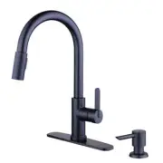Glacier Bay Paulina Single-Handle Pull-Down Sprayer Kitchen Fauce in Matte Black