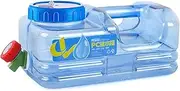 Car Water Container - 5.5l Multi-Purpose Drinking Water Container | Transparent Blue Vehicle Water Tank | Large Water Tank with Faucet for Outdoor Camping Picnic Hiking Car Driving Home Water Storage