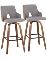 LumiSource Set of 2 Stella 30in Fixed-Height Barstools